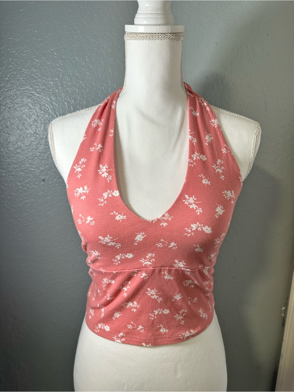Hollister Pink Floral Halter Camisole Top